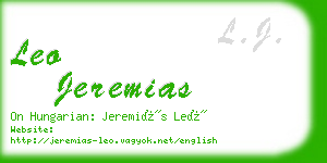 leo jeremias business card